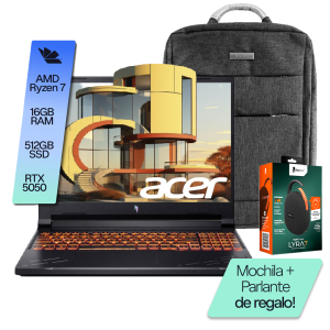 Notebook Acer Nitro V16 Ryzen 7 16GB 512GB SSD RTX 5050 Win 11