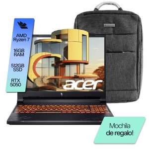 Notebook Acer Nitro V16 Ryzen 7 16GB 512GB SSD RTX 5050 Win 11