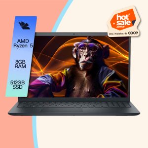 Notebook Dell 15 Ryzen 5 8GB 512GB Touchscreen
