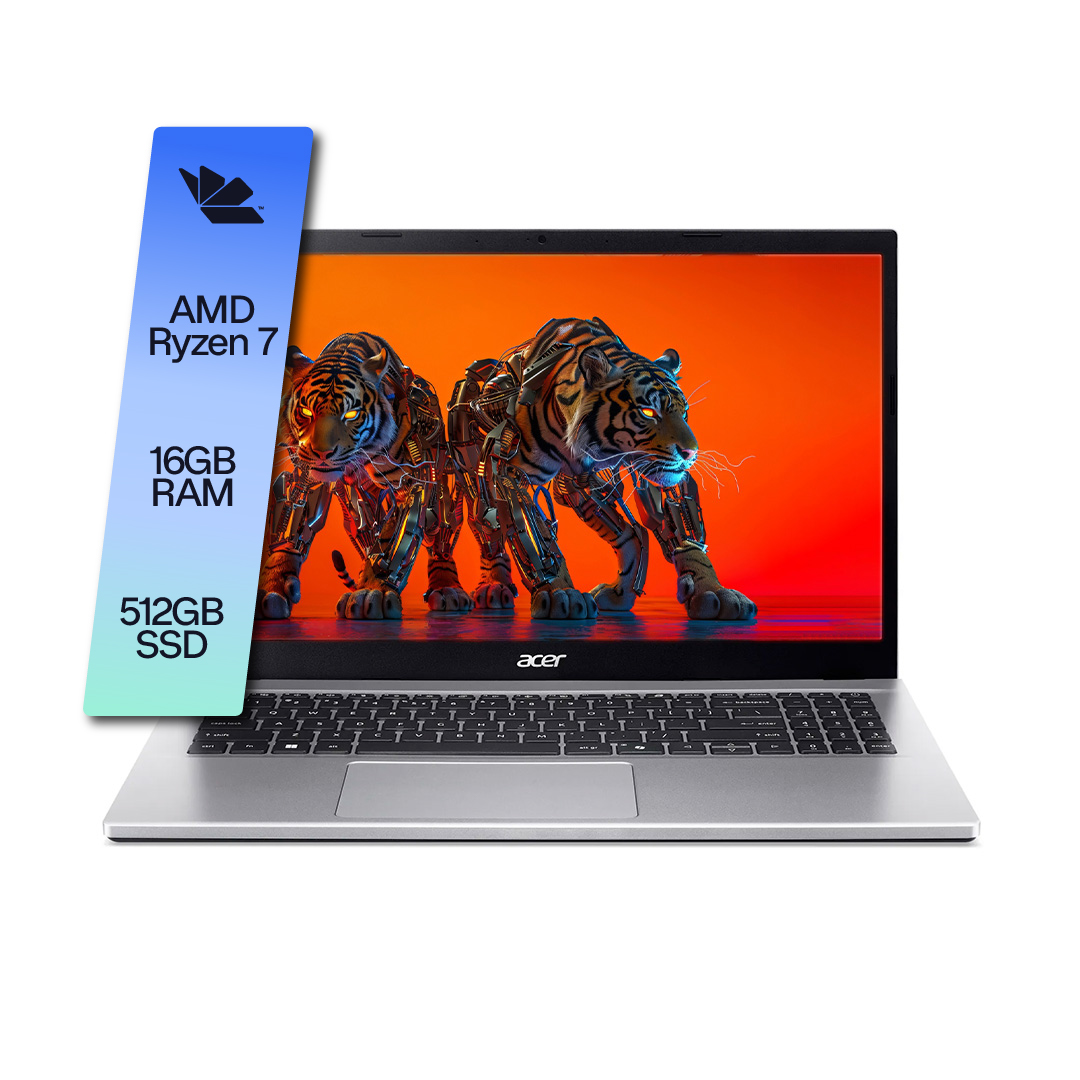 Notebook Acer Go 15 Ryzen 7 16GB 512GB SSD - vista frontal especificaciones